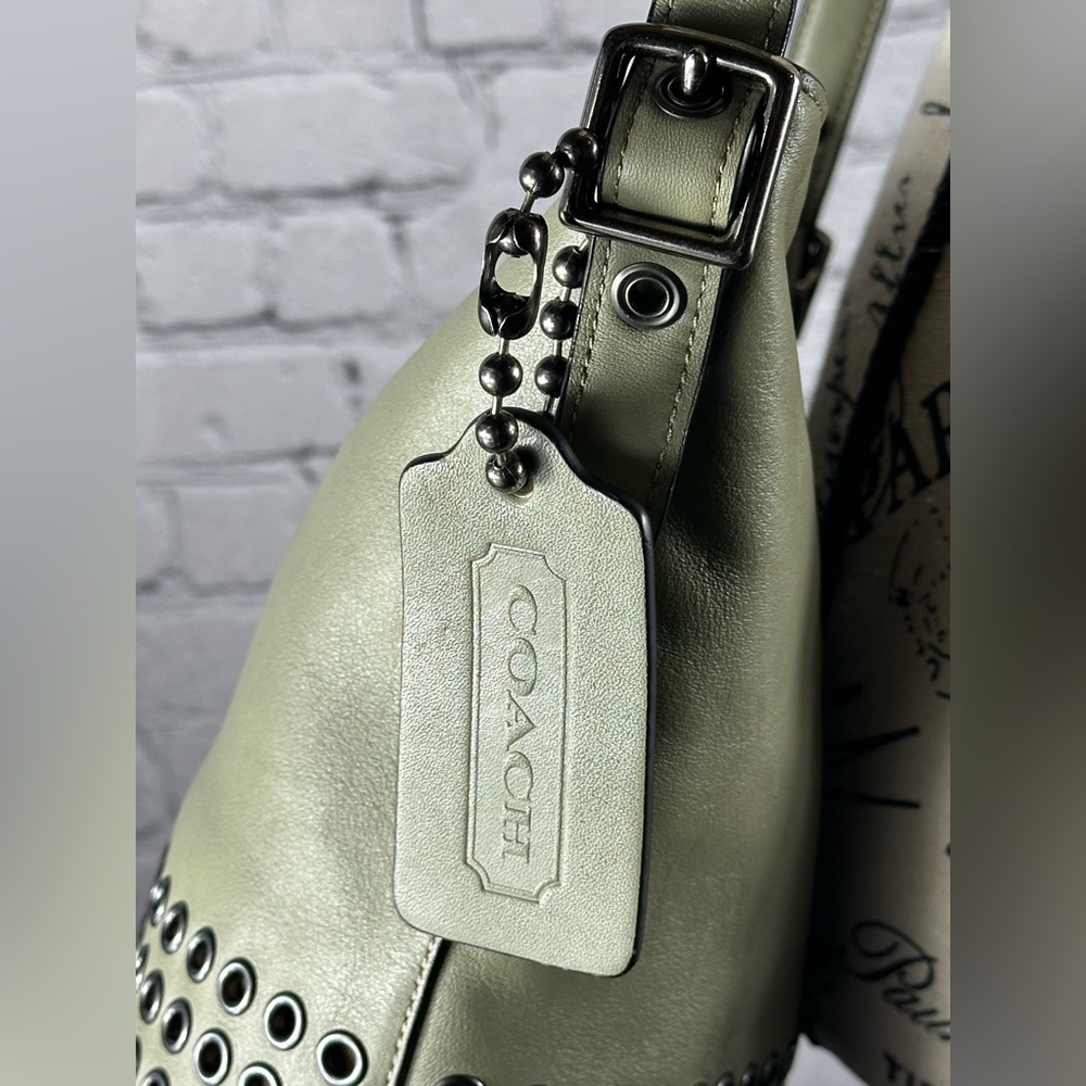 Coach Bleeker Grommets Mini Duffel In Olive Green - Picture 4 of 11